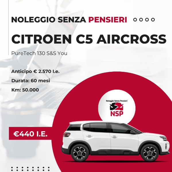 Citroen C5 Aircross Noleggio Senza Pensieri