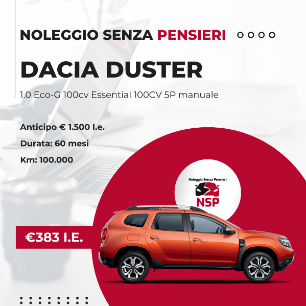 Dacia Duster Noleggio Senza Pensieri